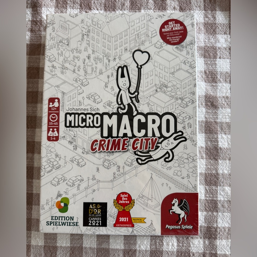 MicroMacro Crime City Board Game - Still in cellophane wrap.
